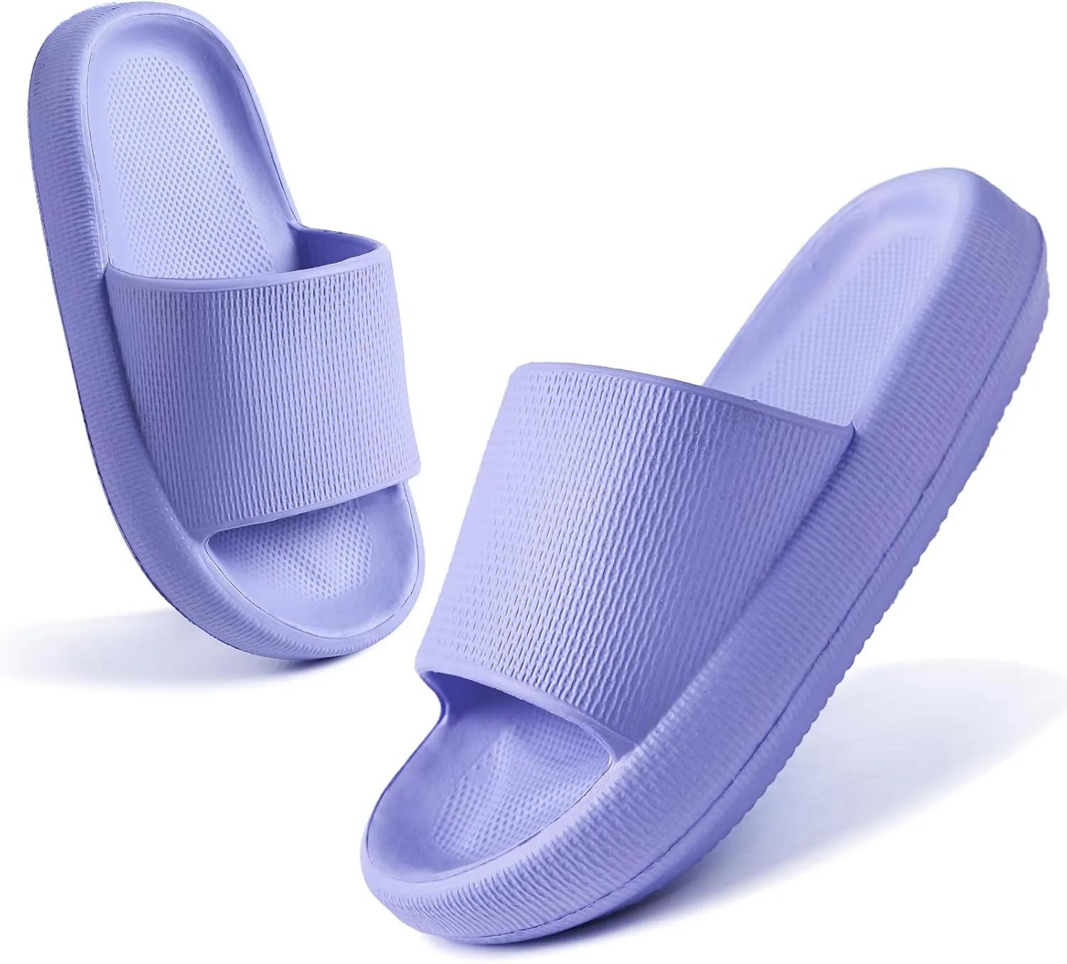 Menore Cloud Slides for Kids Shower Beach Slippers Boys Girls Bathroom Thick Sole Pillow Slippers Summer Non-Slip Pool Sandals