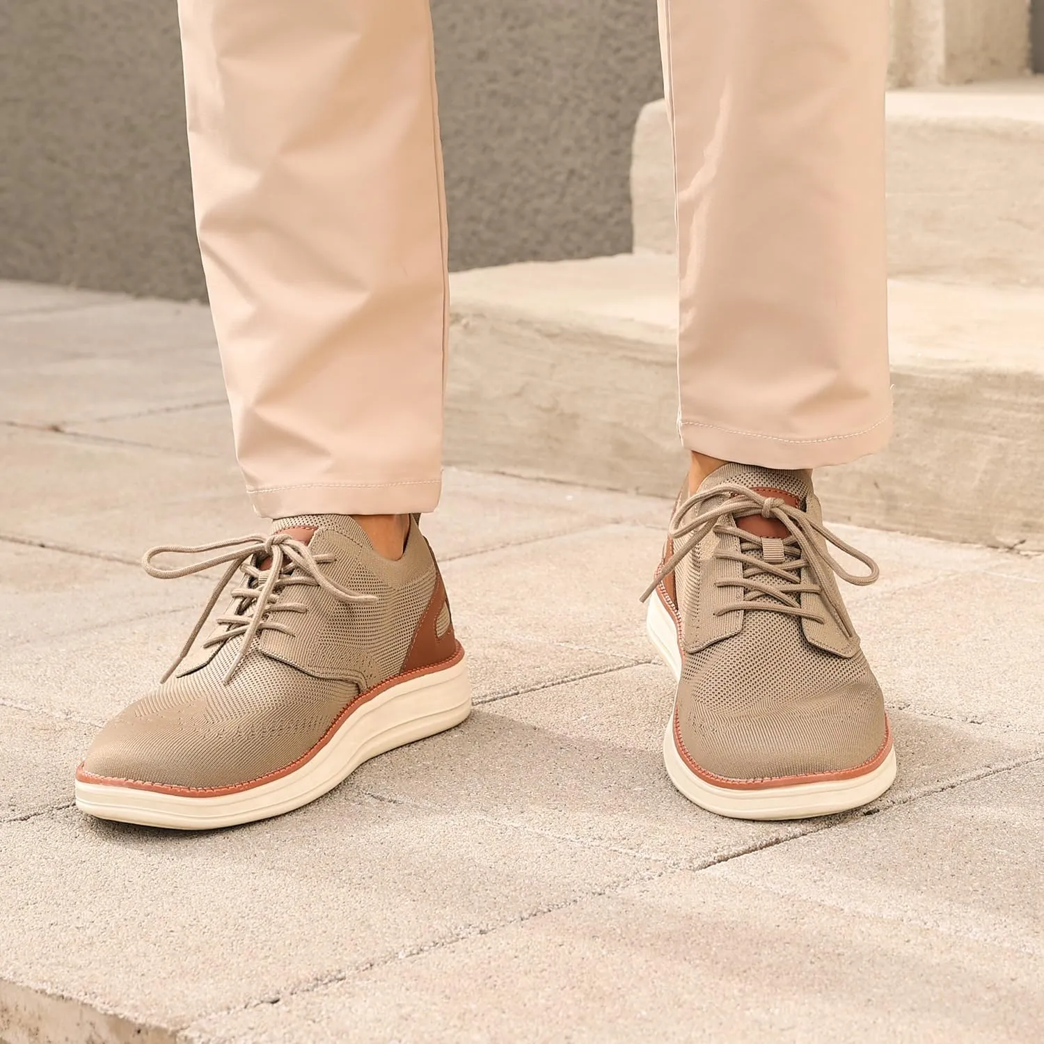 Men's Breeze Mesh Oxfords Sneakers Business Casual Comfortable Walking Shoes