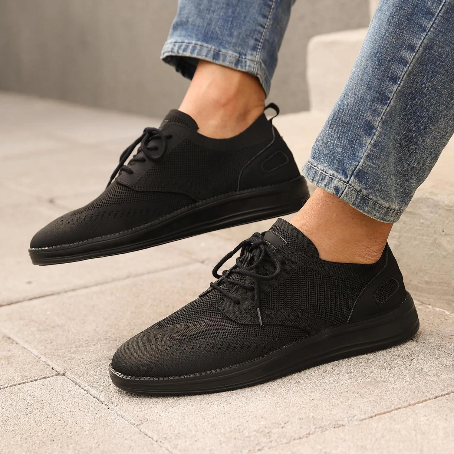 Men's Breeze Mesh Oxfords Sneakers Business Casual Comfortable Walking Shoes