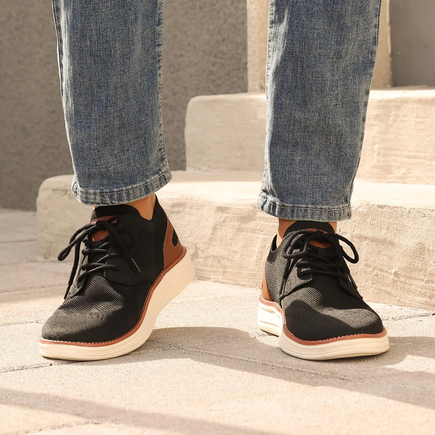 Men's Breeze Mesh Oxfords Sneakers Business Casual Comfortable Walking Shoes
