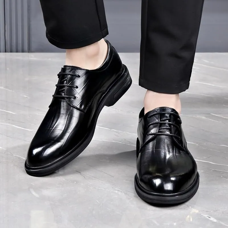 Men's Brogue Oxfords Shoes Mens Classic Lace-up Formal Leather Dress Shoes