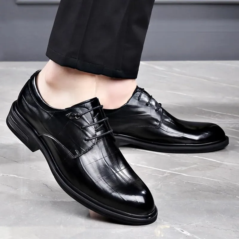 Men's Brogue Oxfords Shoes Mens Classic Lace-up Formal Leather Dress Shoes
