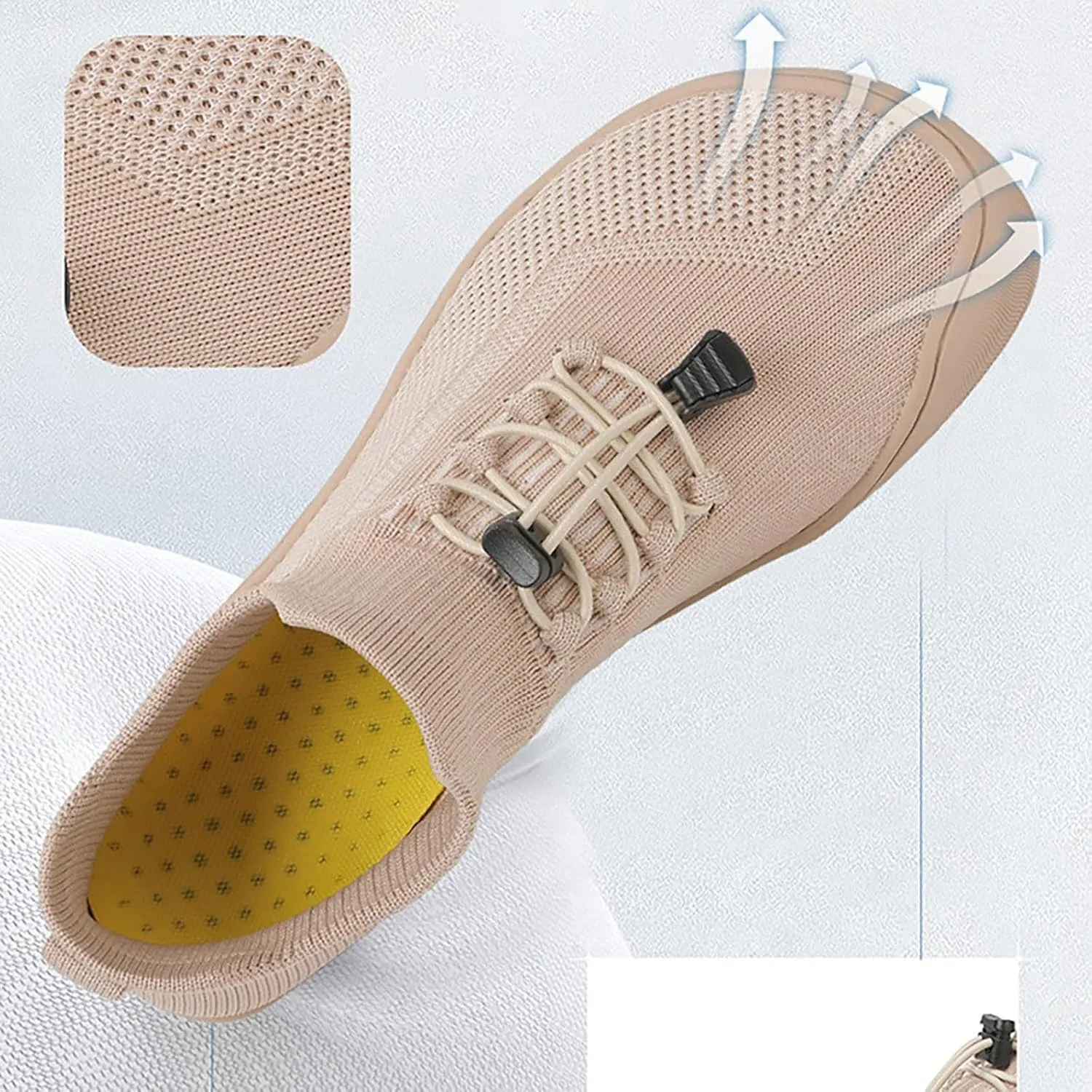 Men's Casual Dress Oxfords Shoes Breathable Knit Non Slip Work Shoes Women Wide Casual Dress Shoes Walking Sneakers Brown Tennis Shoe Loafers Casual Slip On
