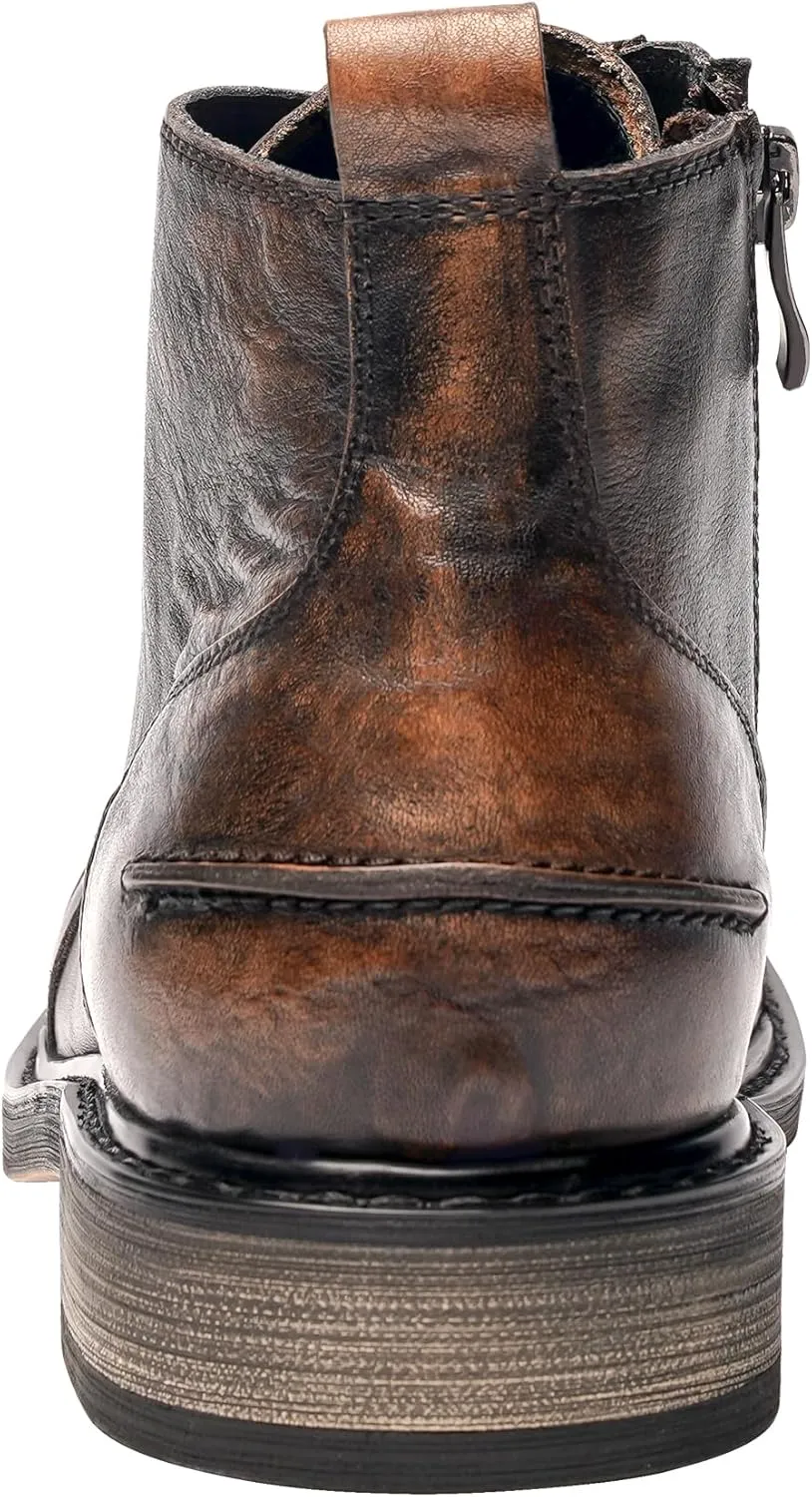 Men's Dress Casual Slip-on Chelsea Boots Genuine Leather Oxford Ankle Boot