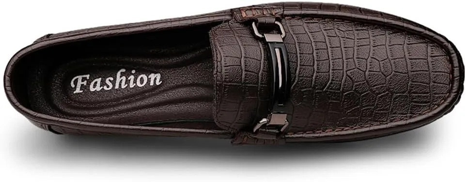 Men's Driving Moccasins Dress Shoes Genuine Leather Casual Slip On Breathable Penny Loafers for Men