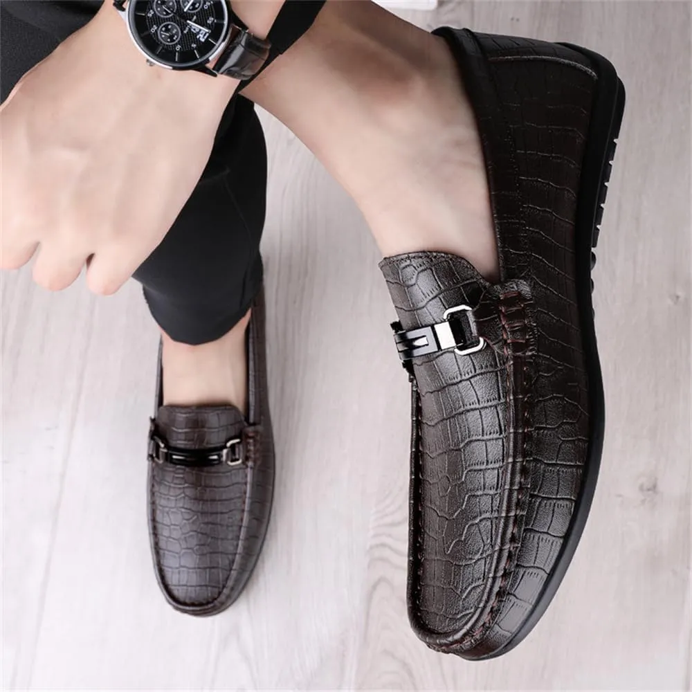 Men's Driving Moccasins Dress Shoes Genuine Leather Casual Slip On Breathable Penny Loafers for Men