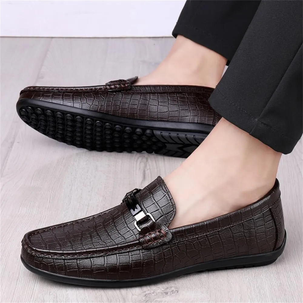 Men's Driving Moccasins Dress Shoes Genuine Leather Casual Slip On Breathable Penny Loafers for Men