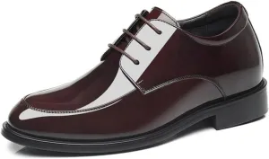 Mens Invisible Height Increasing Shoe Fashion Wedding Dress Shoes Leather Office Wedding Business Oxford for Gentlemen