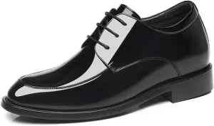 Mens Invisible Height Increasing Shoe Fashion Wedding Dress Shoes Leather Office Wedding Business Oxford for Gentlemen