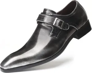 Men's Slip-On Leather New Oxford Shoes Leather Formal Business Oxford Shoes Business Casual Formal Shoes Office Work Low Top Dress Shoes