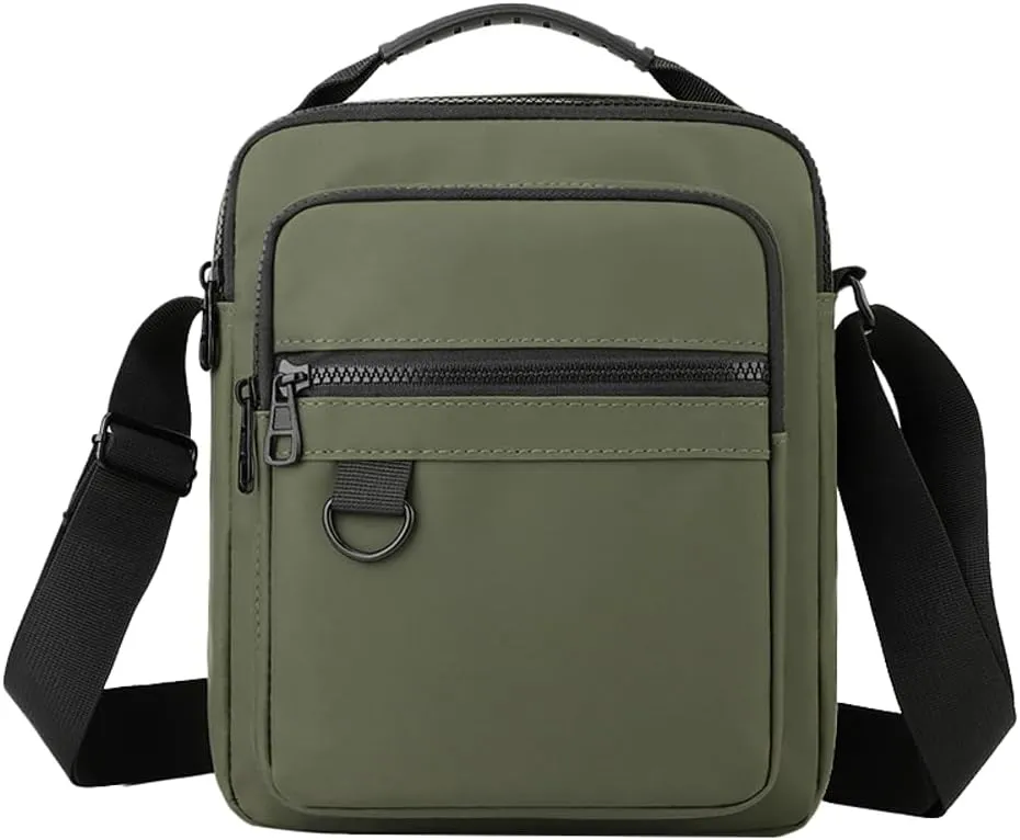 Men's Water-Resistant Oxford Messenger Bag– Large Capacity Shoulder Sling Pack for Work Travel Laptop Essentials