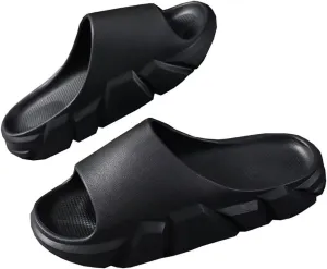 Men's Women's Flame Cloud Slide Slippers Slip Resistant Thick Bottom Massage Shower Spa Slippers Open Toe Cuddle Sandals Fitness Home Shoes