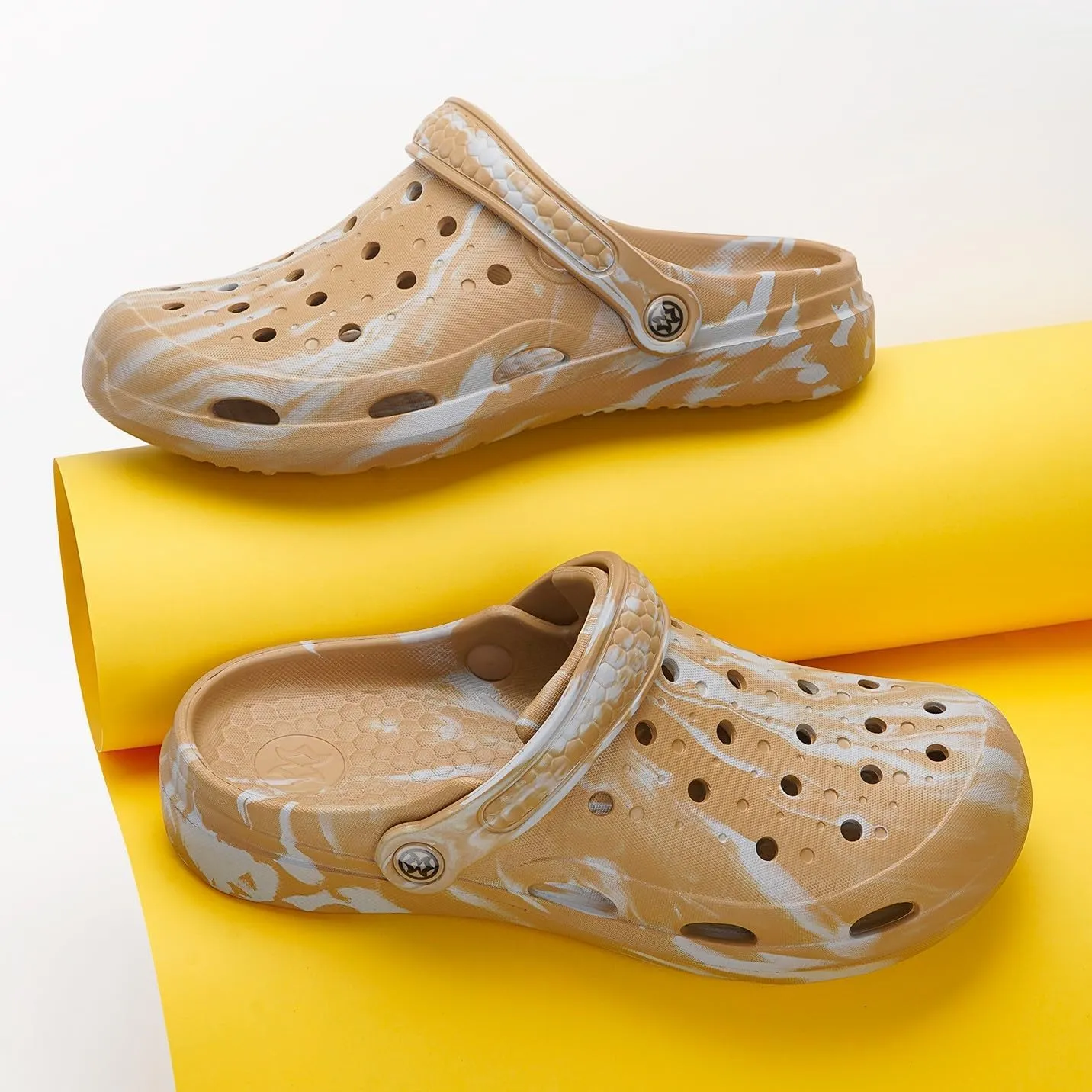 Mens Womens Garden Clogs Shoes with Arch Support Unisex Gardening Slip on Sandals Beach Slippers Shoes Tie-Dye Clog