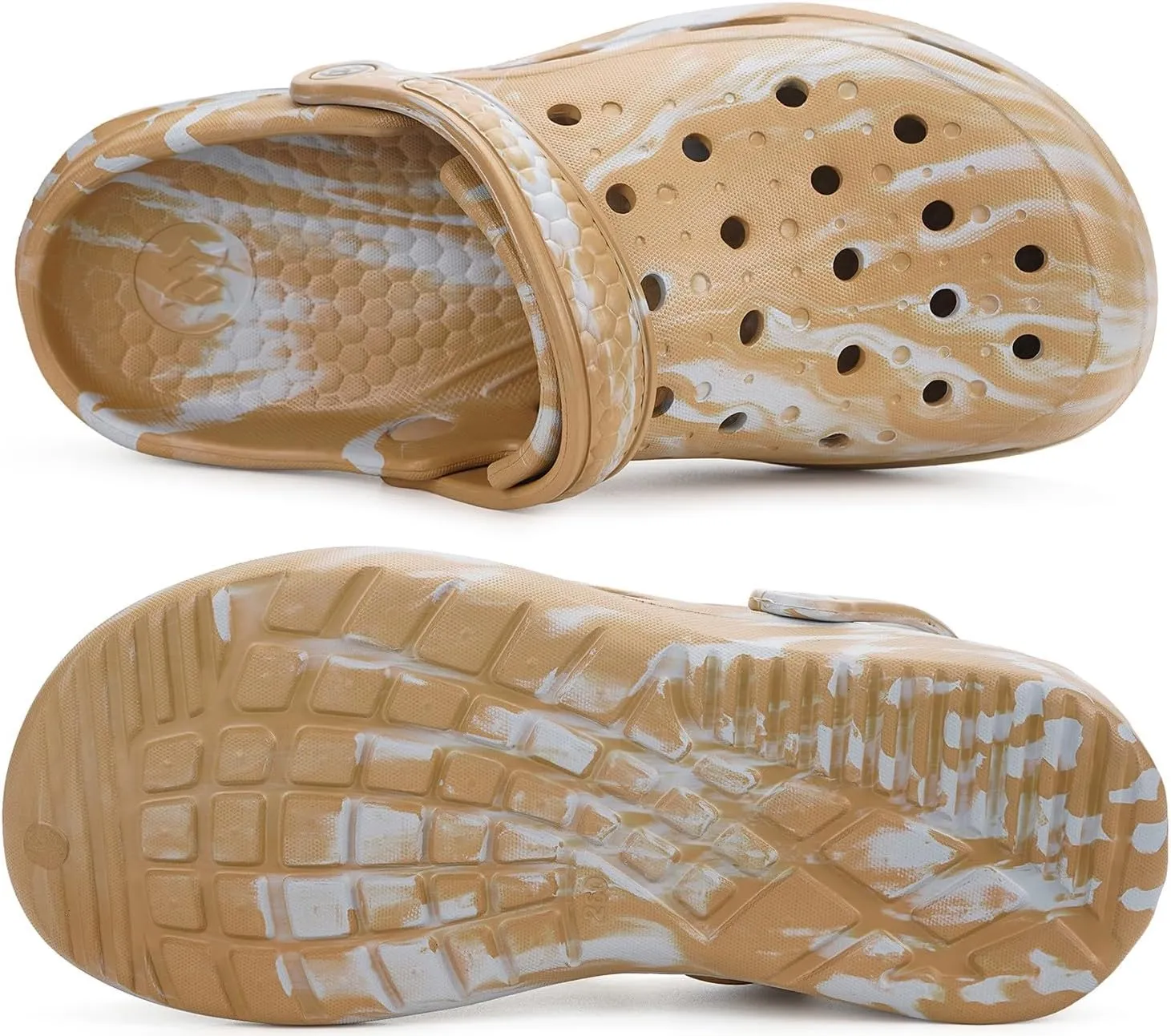 Mens Womens Garden Clogs Shoes with Arch Support Unisex Gardening Slip on Sandals Beach Slippers Shoes Tie-Dye Clog
