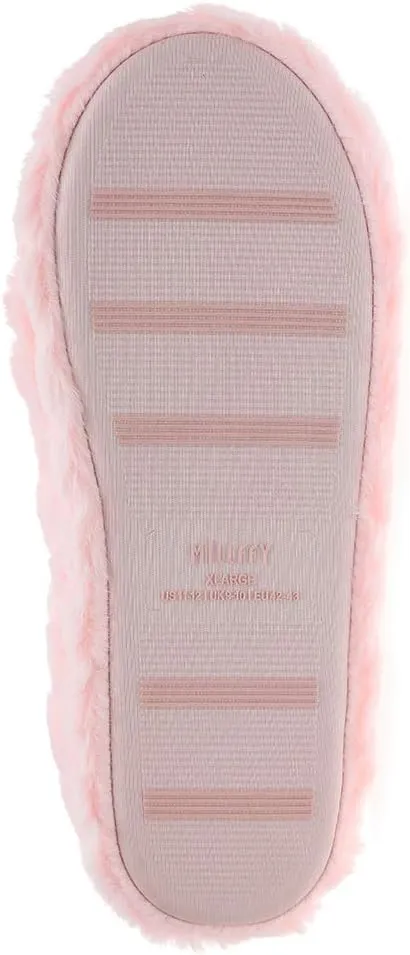 Millffy Womens Mens Indoor Slippers Winter Warm Fuzzy Plush Fur Anti-Slip House Bedroom Slippers