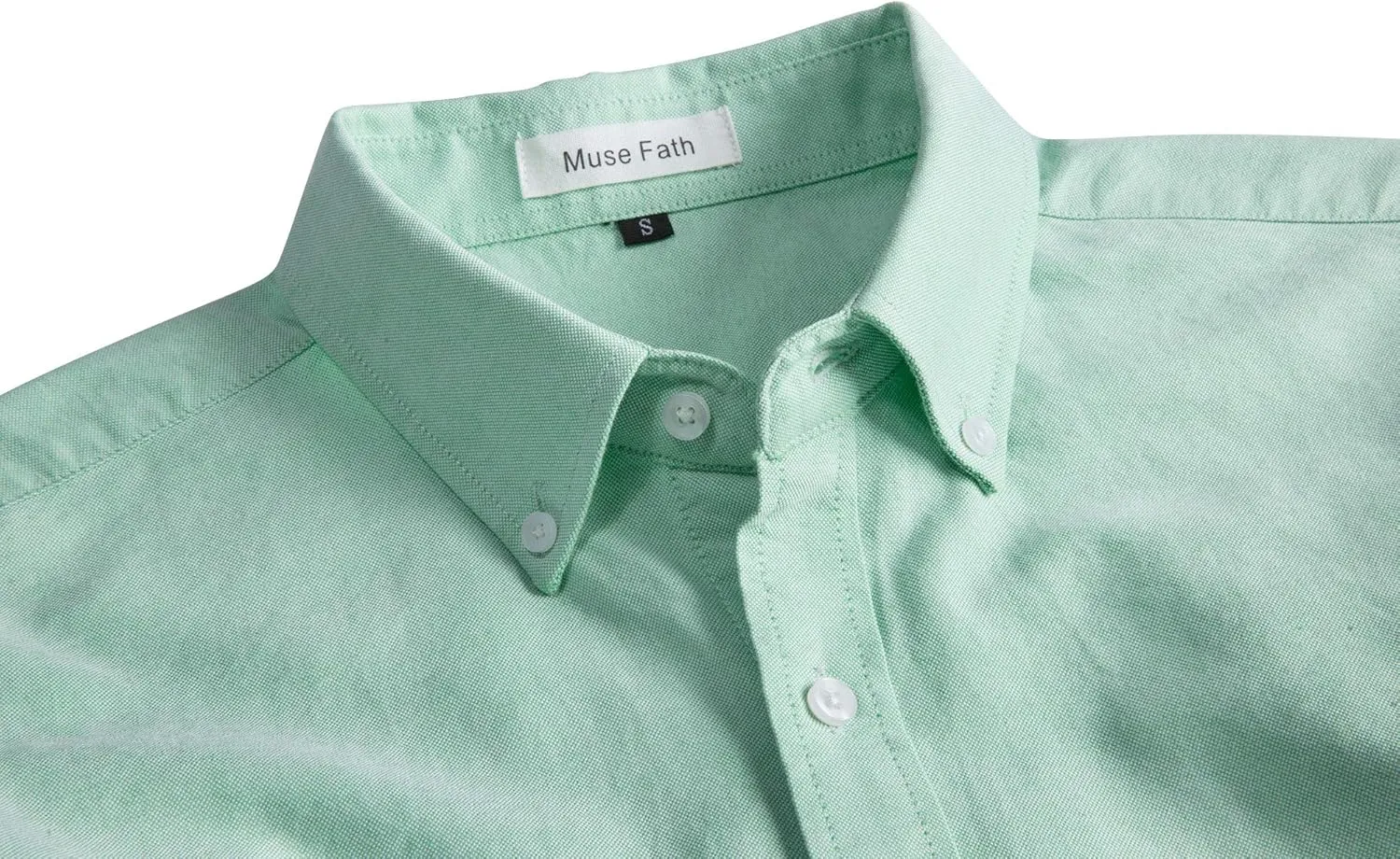 MUSE FATH Men's Oxford Dress Shirt-Cotton Casual Regular Fit Long Sleeve Shirt