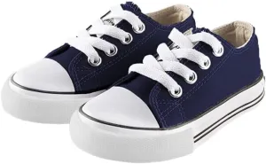Mvlsoct Boys and Girl Low Top Canvas Kids Lace up Sneakers