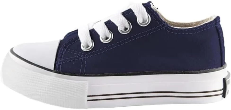 Mvlsoct Boys and Girl Low Top Canvas Kids Lace up Sneakers