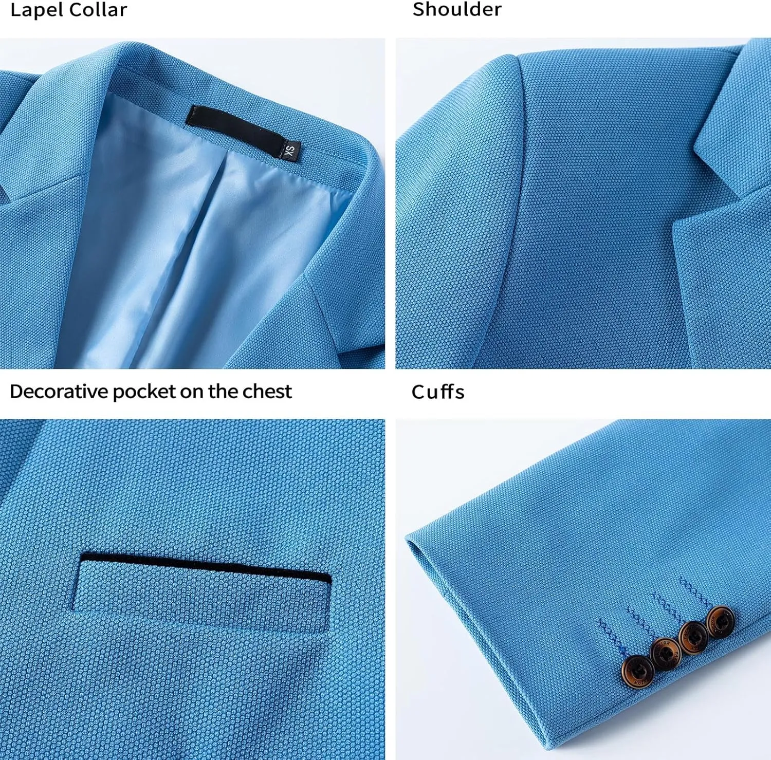 Mylldey Knit Blazer Men Business One Button Suit Jacket Regular fit Casual Sport Coat Mens Blazer