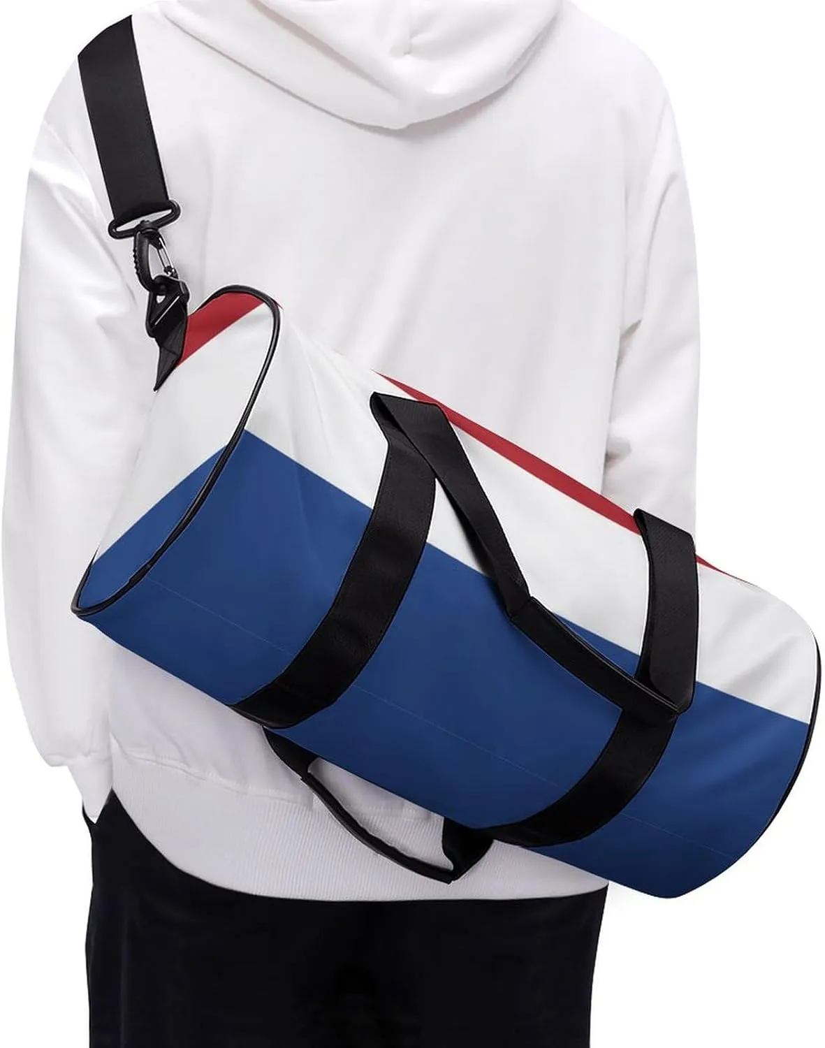 Netherlands Flag Large Capacity Sports Duffel Bag for Gym Travel Weekend for Men Women
