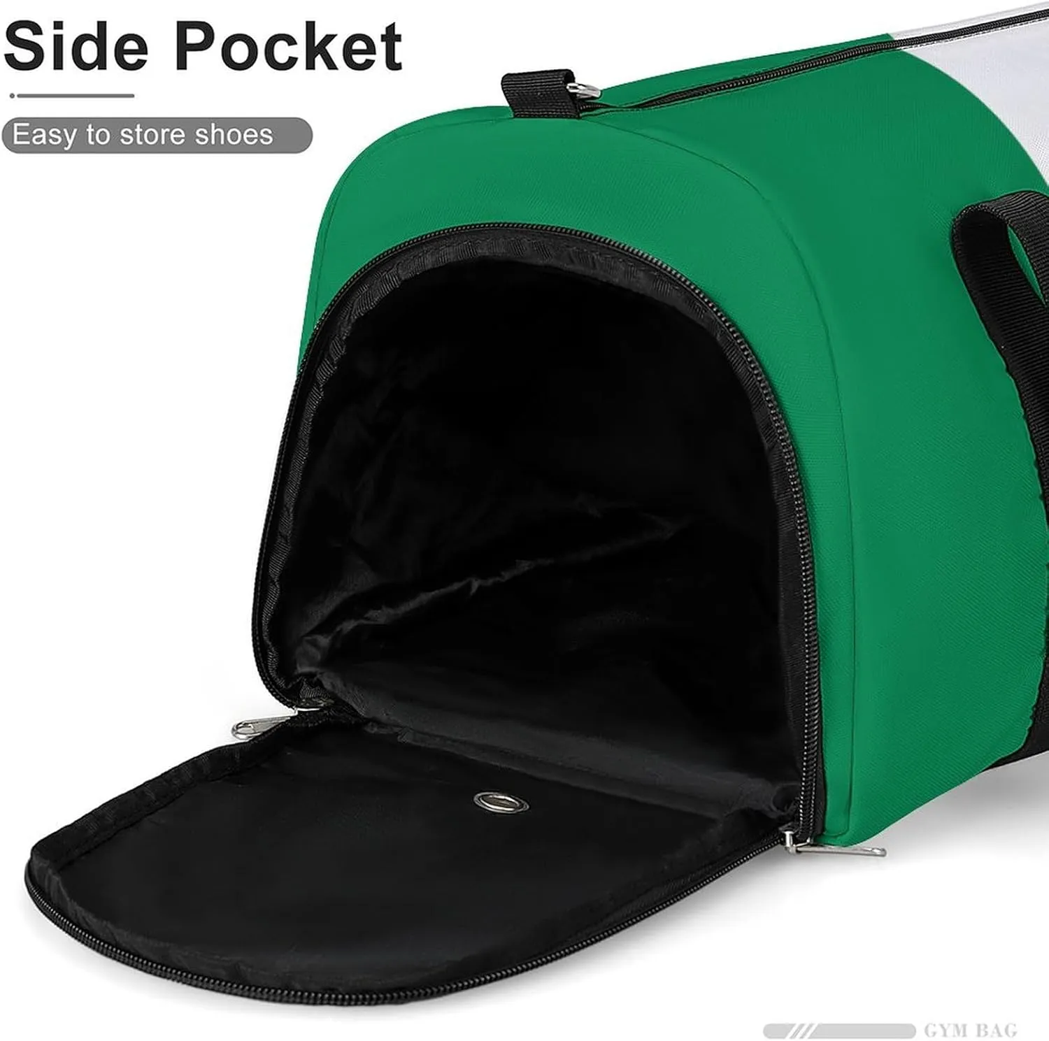 Nigeria Flag Gym Bag for Boys Girls with Shoe Compartment Travel Overnight