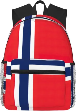 Norwegian flag Backpack Large Sports Bag, Best for Basketball, Soccer, Volleyball, Swim, Gym, Travel
