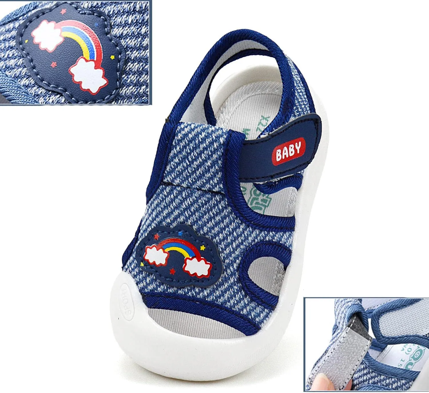 OAISNIT Baby Girls Boys Sandals Summer Sneakers Non-Slip Lightweight Beach Water Shoes Toddler First Walkers
