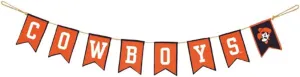Oklahoma State Cowboys Tailgate Party Banner by Hanna’s Handiworks | Lightweight Pre-Strung Fabric Decoration for Indoor/Outdoor | Represent Your NCAA College & Show Team Spirit with OSU Fan Decor