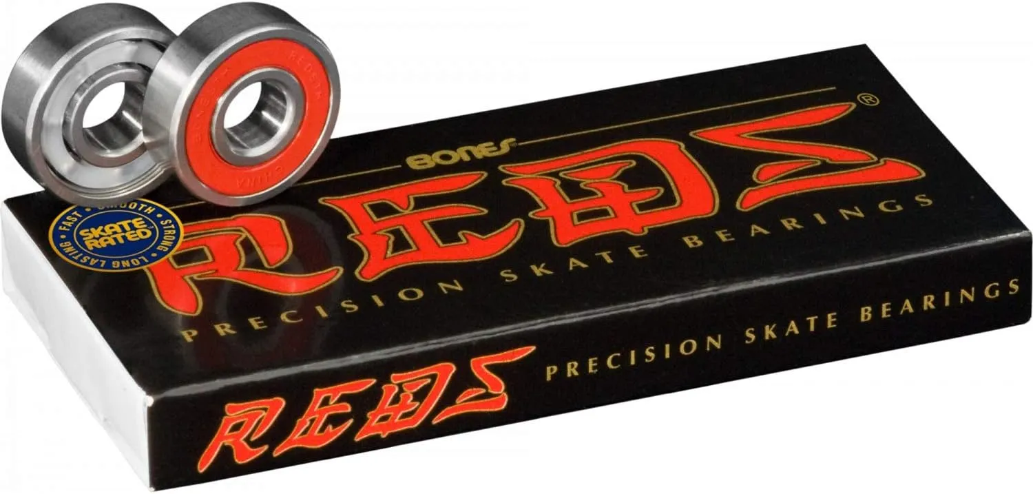 Old School Skateboard Pack with Independent 169 Trucks, Powell Rat Bones Wheels, Bones Reds Bearings, Mounting Hardware, and Risers