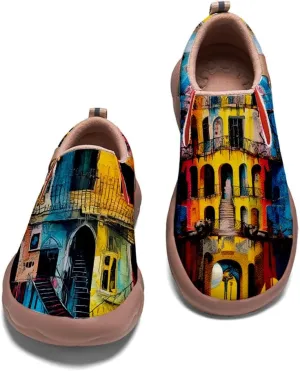 Onehorse Women's Loafers Painted Travel Shoes Casual Slip-Ons Ladies Fashion Sneakers