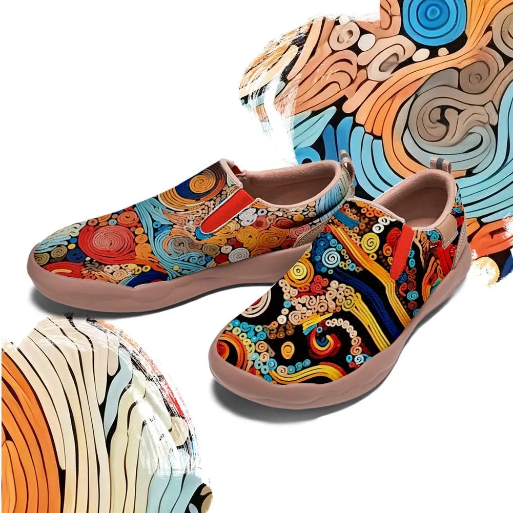 Onehorse Women's Loafers Painted Travel Shoes Casual Slip-Ons Ladies Fashion Sneakers