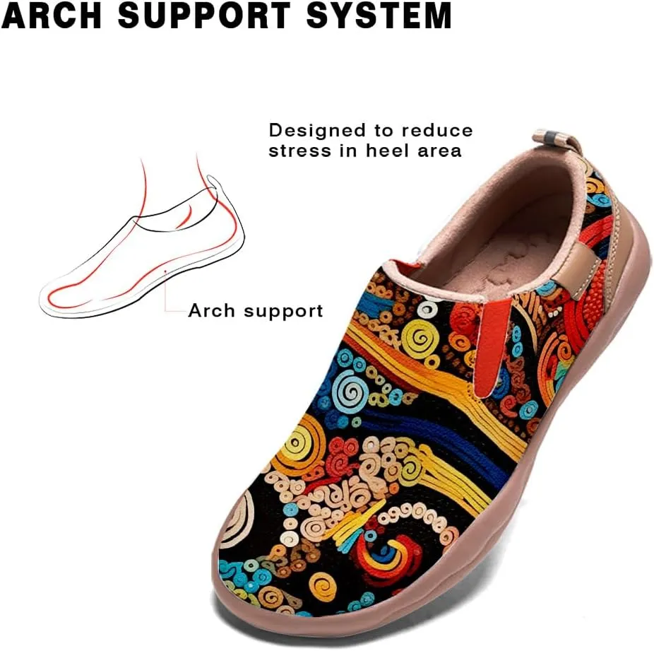 Onehorse Women's Loafers Painted Travel Shoes Casual Slip-Ons Ladies Fashion Sneakers