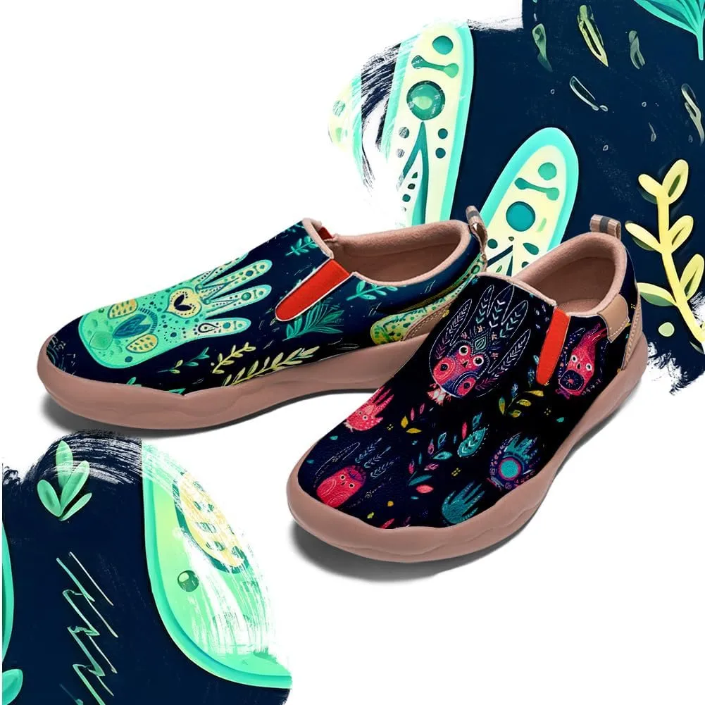 Onehorse Women's Loafers Painted Travel Shoes Casual Slip-Ons Ladies Fashion Sneakers