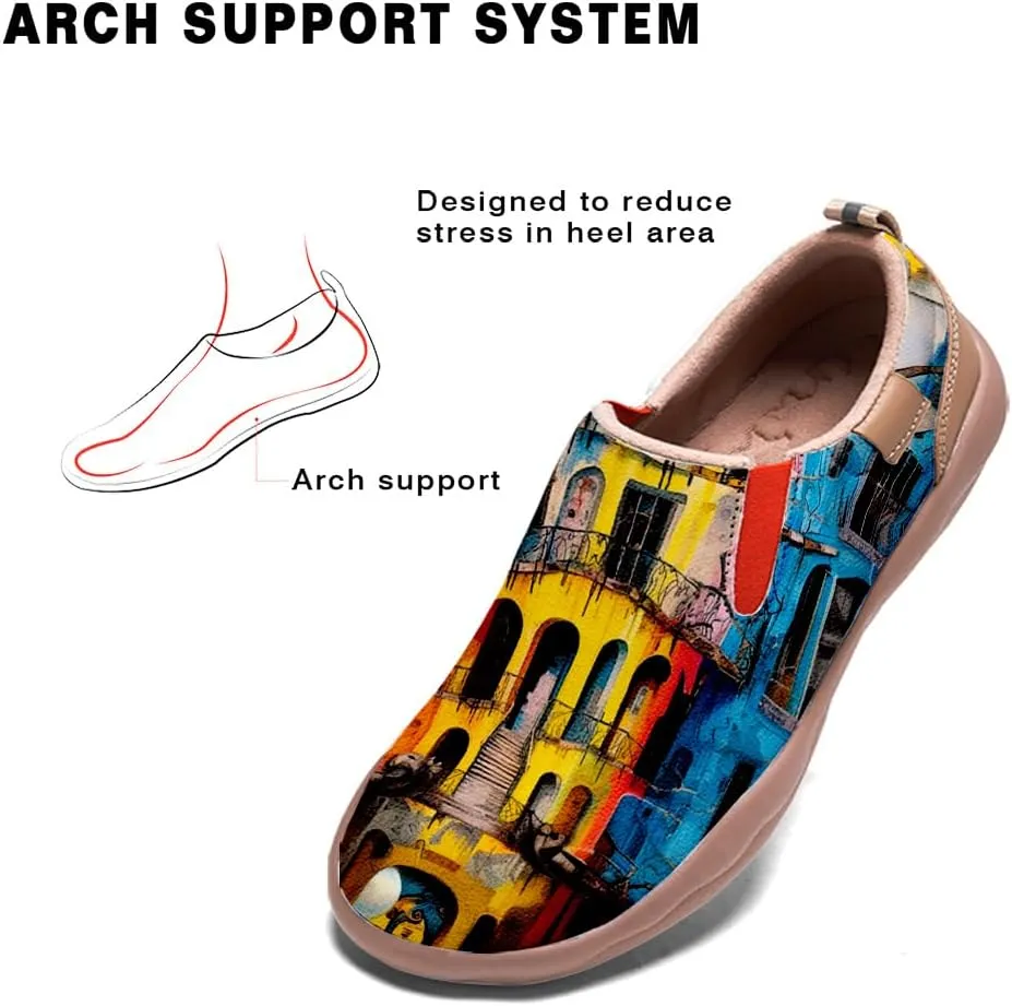 Onehorse Women's Loafers Painted Travel Shoes Casual Slip-Ons Ladies Fashion Sneakers