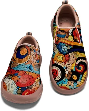 Onehorse Women's Loafers Painted Travel Shoes Casual Slip-Ons Ladies Fashion Sneakers
