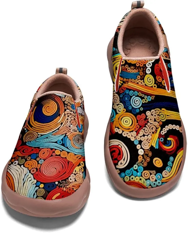 Onehorse Women's Loafers Painted Travel Shoes Casual Slip-Ons Ladies Fashion Sneakers