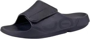 OOFOS OOahh Sport Flex Recovery Sandal, Black Matte - Women’s Size 12, Men’s Size 10