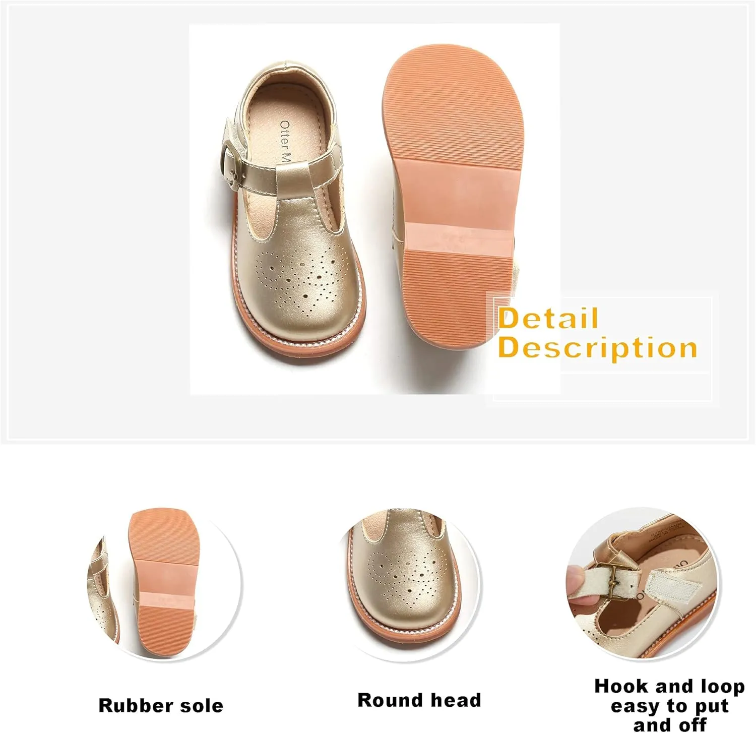Otter MOMO Toddler/Little Girls Mary Jane Slip-on School Uniform Party Dress Shoes