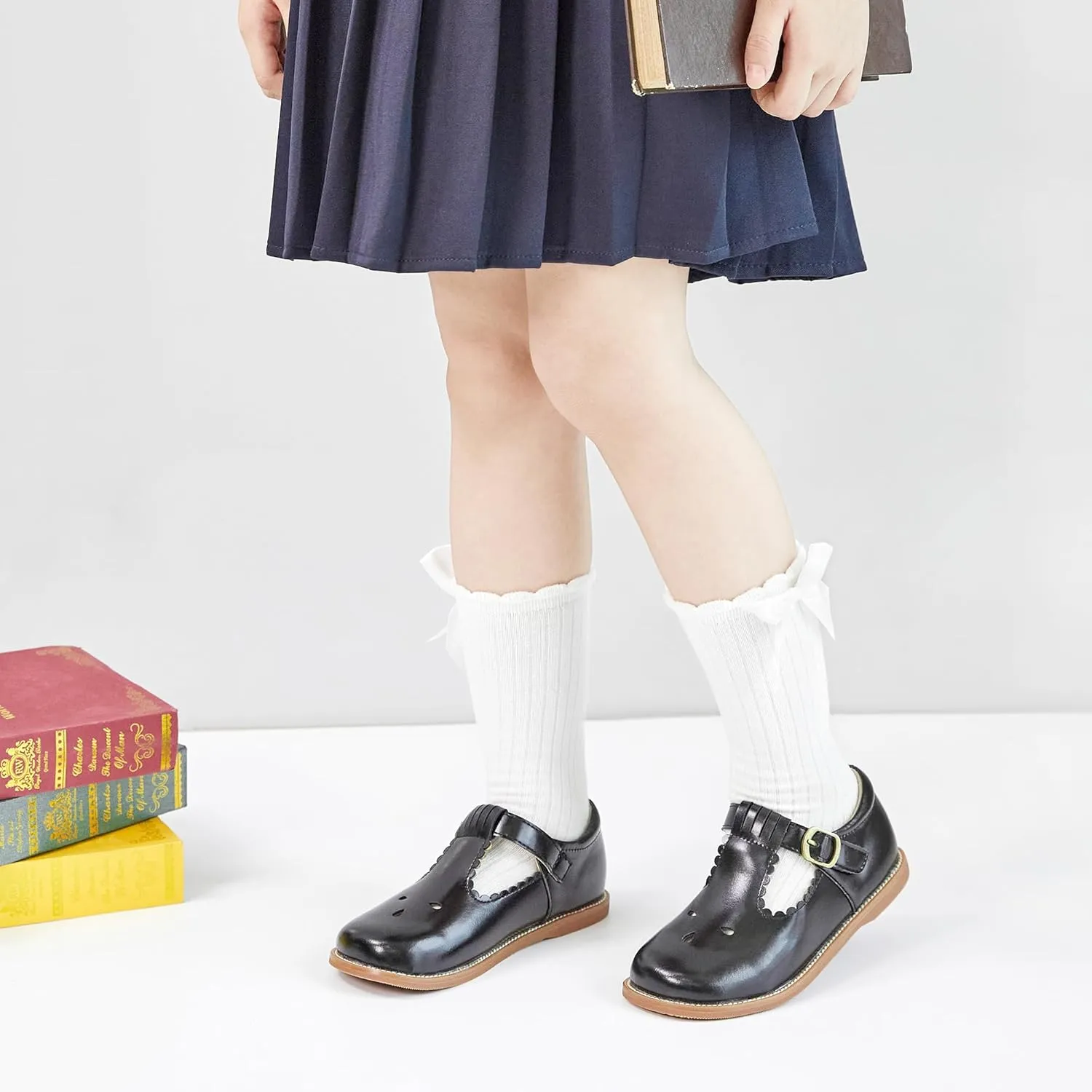 Otter MOMO Toddler/Little Girls Mary Jane Slip-on School Uniform Party Dress Shoes