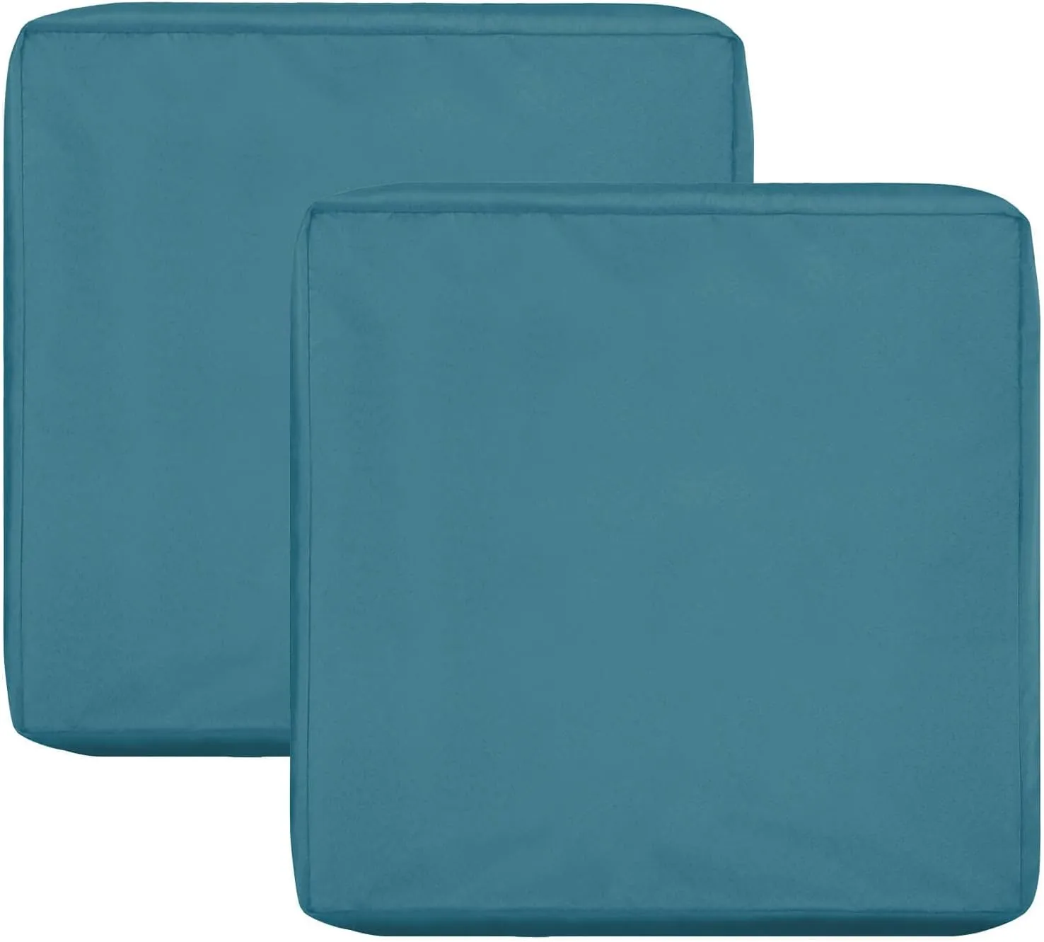 OutdoorLines Patio Seat Cushion Cover Replacement, Waterproof & Anti-Slip for Outdoor Furniture, Set of 2, 24 "x24 x4, Teal, Cover Only