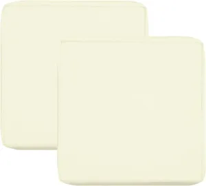 OutdoorLines Patio Seat Cushion Cover Replacement, Waterproof Cushion Cover for Outdoor Furniture, Anti-Slip Patio Chair Cushion Cover for Garden and Backyard (Set of 2, 20"x18"x4", Cream, Cover Only)