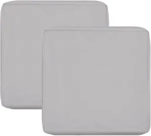 OutdoorLines Patio Seat Cushion Covers Replacement, Waterproof Cushion Cover for Outdoor Furniture, Anti-Slip Patio Chair Cushion Cover for Garden and Backyard (Set of 2, 24"x24"x4", Gray, Cover Only)