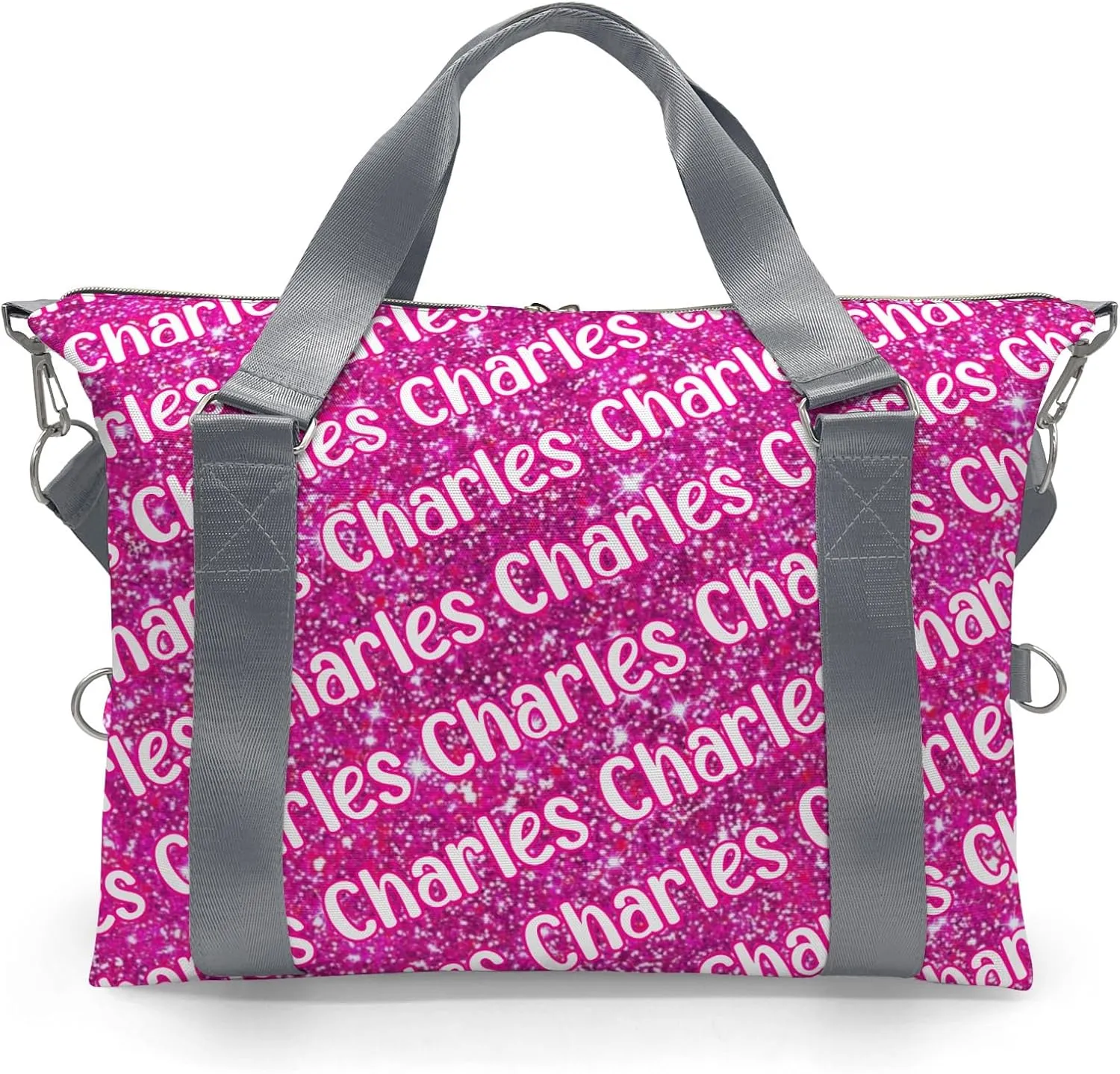 Personalized Initial Travel Duffel Bag,Birthday Gift Bag,Custom Sports Bag, Personalized Weekender Bag,Monogram Overnight Bag Gift,Overnight Weekender Bags Rosered