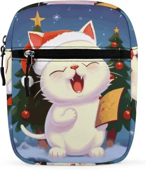 Personalized Small Crossbody Bag Water Resistant Messenger Bags Mini Sing Christmas Carols Printing SlingBag For Men Women