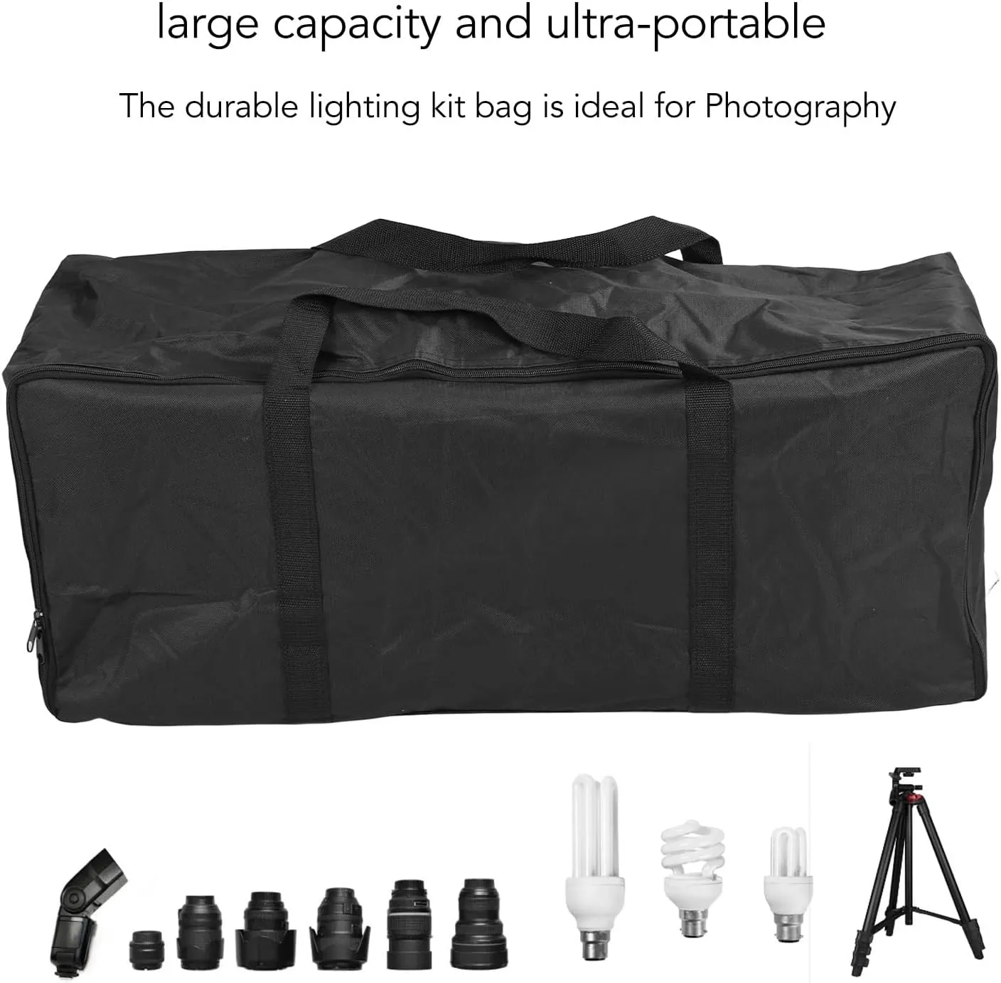 Photography Studio Lighting Equipment Bag Portable Photo Studio Case Travel Duffel Bag for Outdoor Activities (81 * 25 * 35cm)