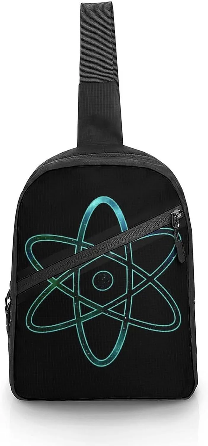 Physical Atom Stars Sky Spaces Chest Bag Foldable Crossbody Unisex Pack Travel Hiking Adjustable Shoulder Straps Sling Bags