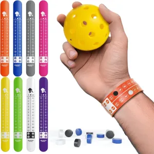 Pickleball Score Keeper, 8 Portable Pickleball Scoreboard Counter Scorekeeping Tracker Wristband for Sports Games Indoor & Outdoor Yard, Cornhole, Ping Pong
