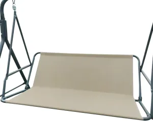 Porch Patio Swing Seat Cover Replacement, 600D Thicken Oxford Waterproof Replacement Fabric for Outdoor Garden Swing 2/3 Seater Chair 54.3x19.7x19.7inch(Beige-M)