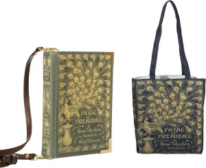 Pride and Prejudice Large Green Handbag and Tote Bag Bundle