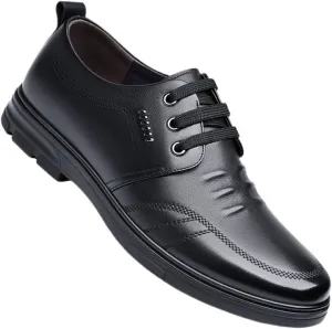 Retro Dress Shoes for Men Comfortable Oxfords Lace-Up Fashion Shoes Soft Bottom Casual Shoes for Men Formal Occasions